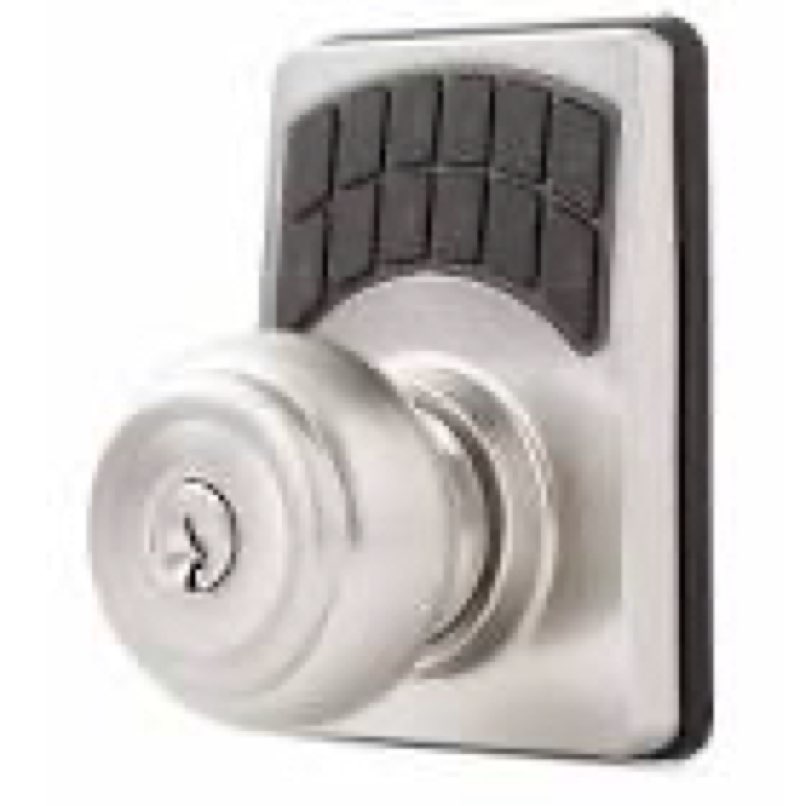 hyper tough keyless digital ball knob- satin nickel finish  smart  secure and convenient