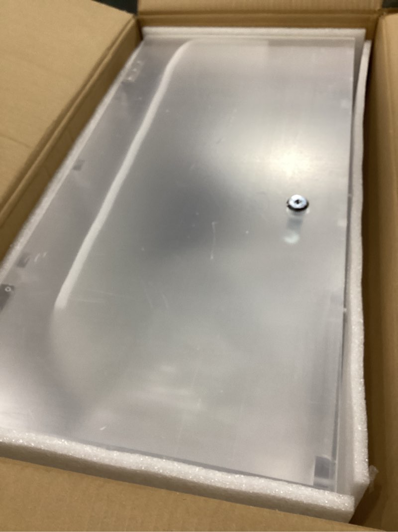 Condition photo showing New/Like New for 12"x12"x24" Acrylic Display Case with Lock for 50ml Mini Liquor Bottles Retail Commercial Countertop Rack Adjustable Dividers for Mini Bottles Alcohol