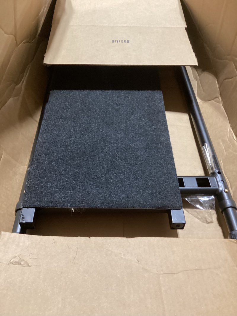 Condition photo showing Good Condition for 30.5'' Long Bedside Step Stool with Handle for Elderly Seniors Adults, Elderly Bed Step with Adjustable Height Handrails, Heavy Duty Bed Steps for High Beds, Bedside, Bathtub, Step, SUV