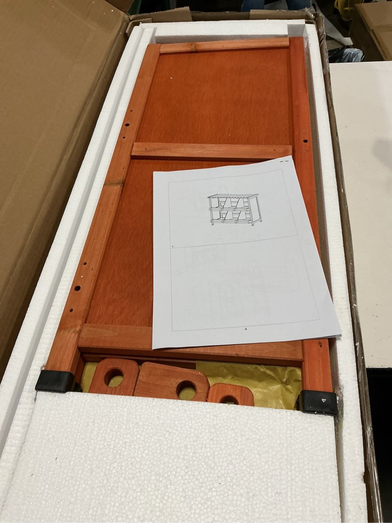 Condition photo showing New/Like New for 6-compartment chicken nesting boxes for laying eggs, premium pine wood design without sharp edges, weather-resistant sloped pvc roof laying boxes for hens, spacious for large breeds 6 compartments