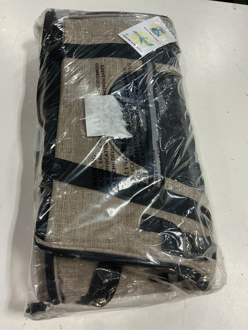 Condition photo showing New/Like New for petami airline approved pet carrier for cat, soft sided dog carrier for small dog, cat travel supplies accessories for indoor cat, ventilated pet carrying bag medium kitten puppy, large heather taupe heather taupe large - 19.5"l x 10.2"w x 12"h