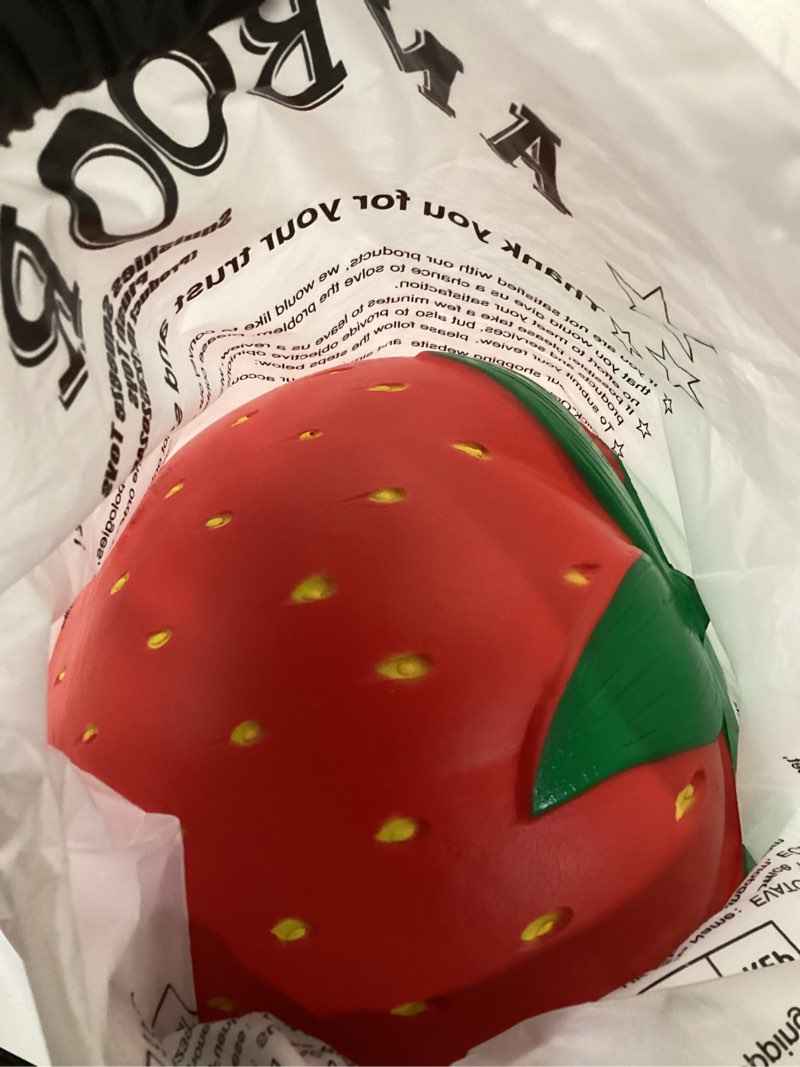 Condition photo showing Good Condition for anboor jumbo squishys toy, 7.9" squishies strawberry giant soft fruit toys stress relief kid adults party collection