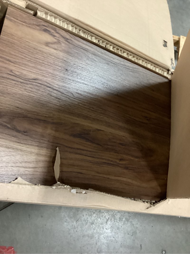 Condition photo showing Good Condition for better homes & gardens ezra glass door storage accent cabinet, warm walnut finish