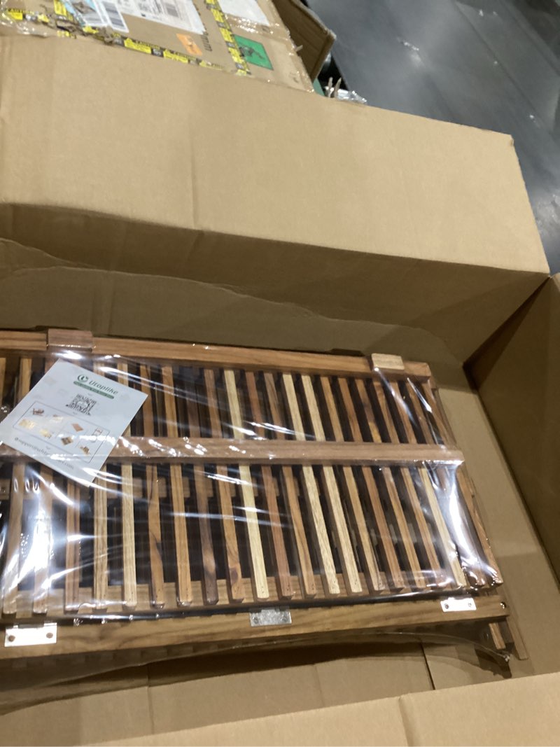 Condition photo showing Good Condition for Utoplike Large Teak Dish Drying Rack, Wooden 3 Tier Collapsible Dish Draine for Countertop, Kitchen 