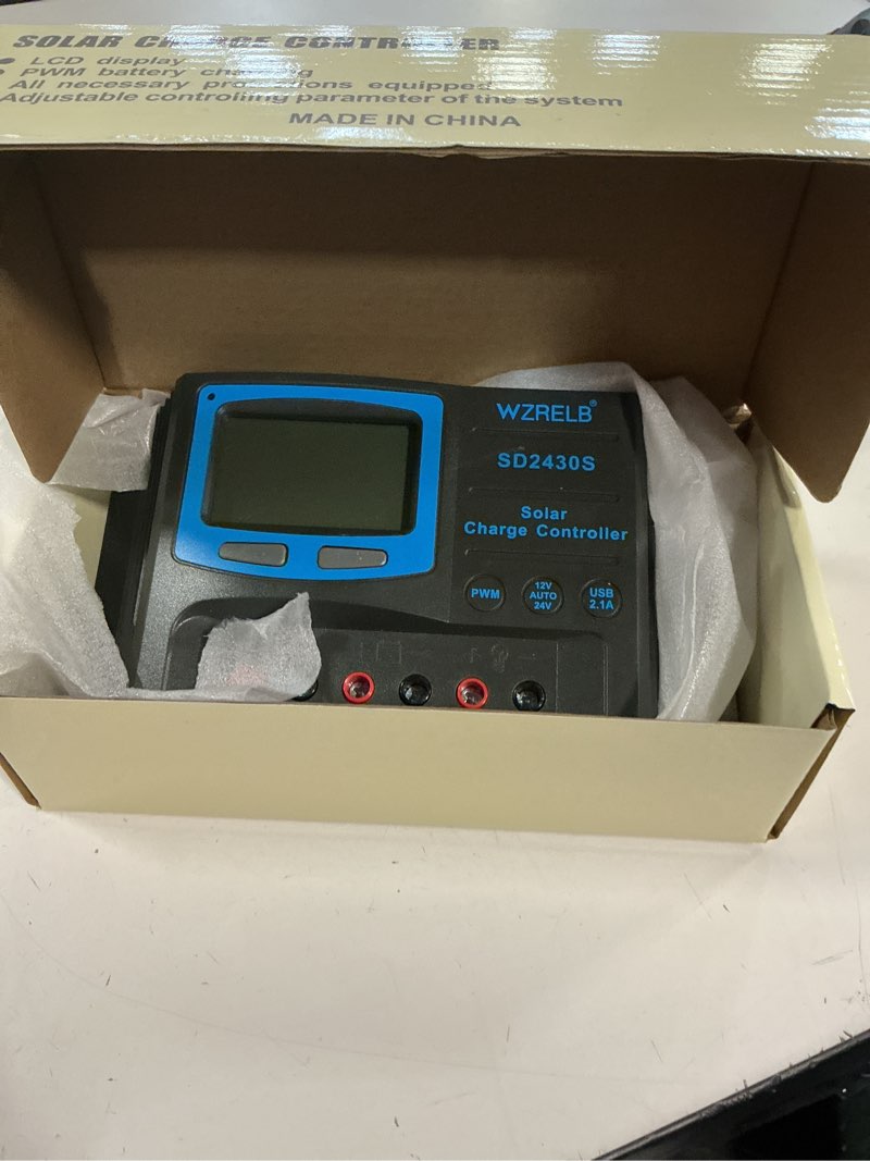 Condition photo showing New/Like New for wzrelb 20a pwm solar charger controller 12/24v auto,solar panel battery intelligent regulator with lcd display,usb port 5v/2a for open,agm,gel and lithium battery,positive ground
