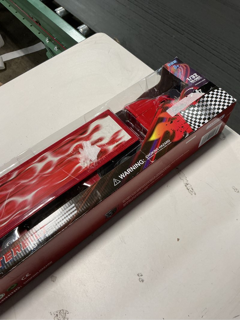 Condition photo showing New/Like New for Wheel Master Peterbilt Tractor Trailer 387 Play Toy Truck Vehicle for Kids 1/32 Die Cast Scale,Designed, with Functions, Pre Built Semi, Realistic Look and Openable Doors Great Gift for Children Peterbilt-387