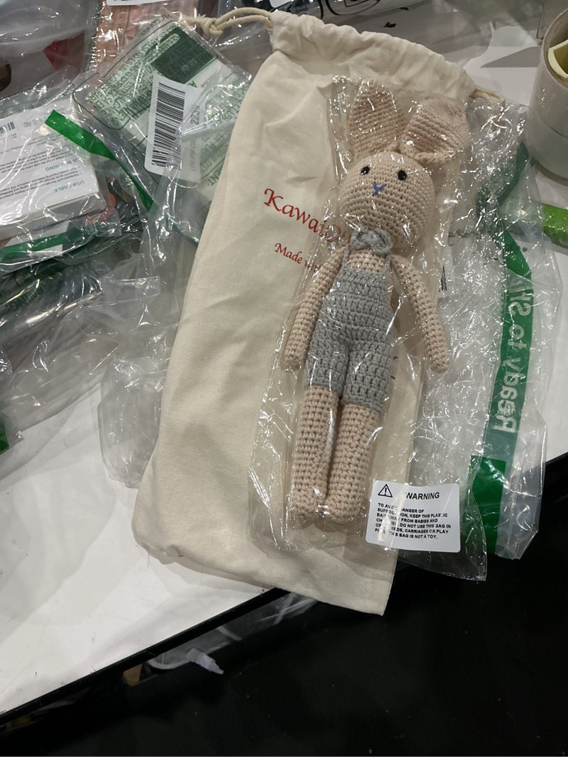 Condition photo showing Good Condition for bunny family, bunny dad crochet plushie doll, amigurumi baby/toddler doll