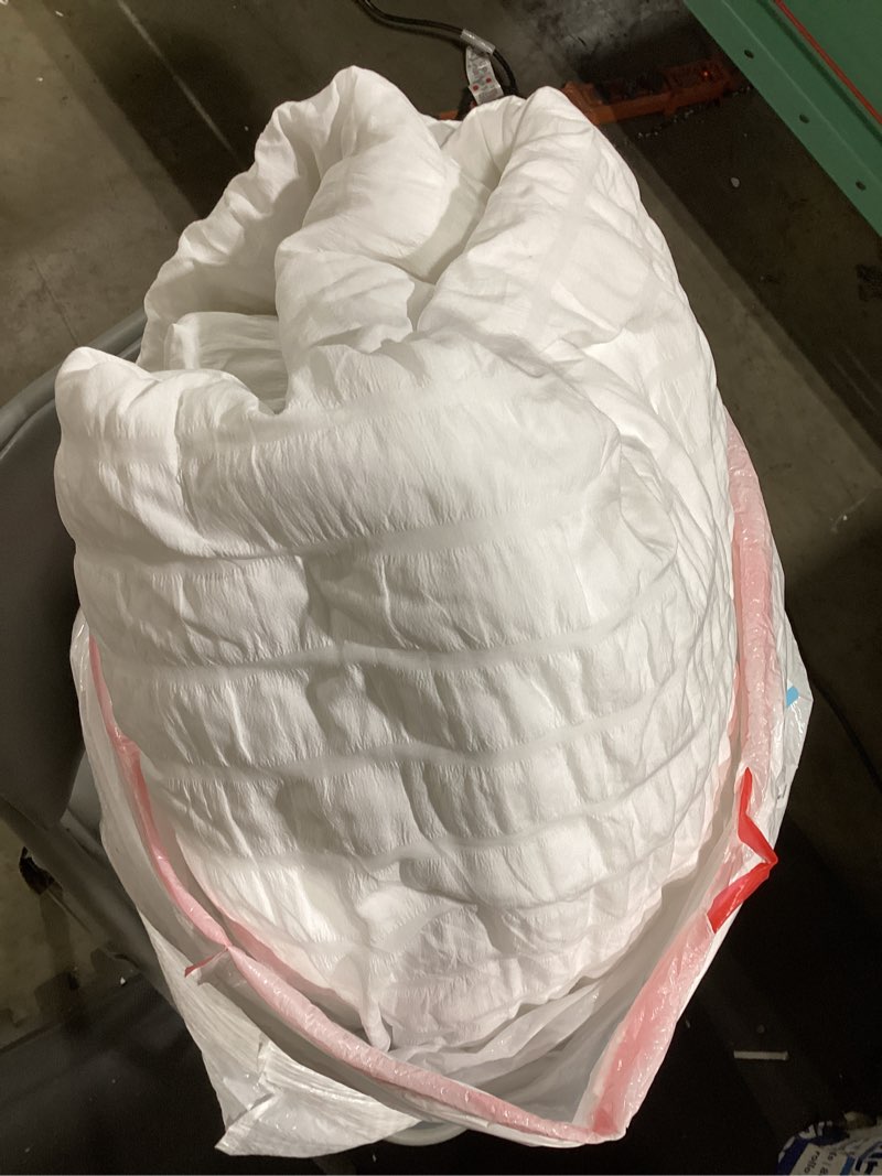 Condition photo showing As Is for quataly white full comforter set - 3 pieces seersucker lightweight bedding comforter sets (1 soft fluffy comforter & 2 pillowcases) - all seasons cozy modern bed sets for women men 01white full (82''*86'')