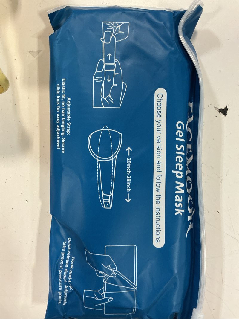 Condition photo showing New/Like New for 3d weighted cooling gel eye mask for sleeping, fsa eligible items hsa, 6oz gel-weighted sleep mask, 100% blackout, gentle pressure & cold relief for migraine, ice cold mask for travel essentials