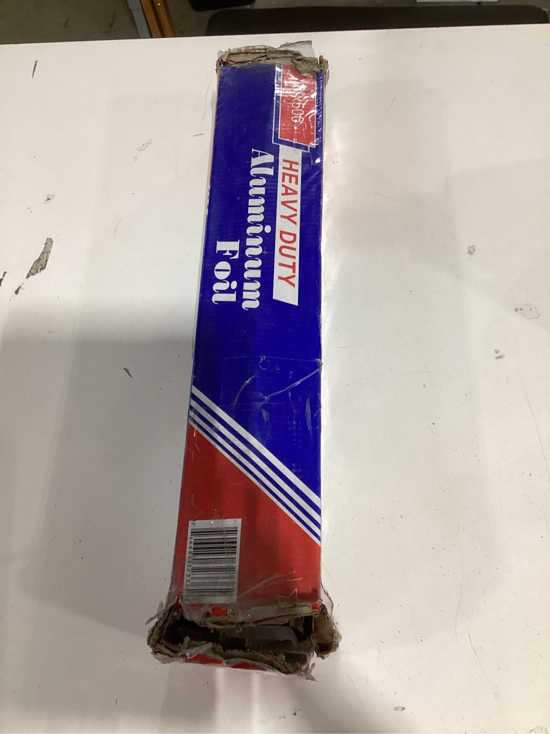 Condition photo showing New/Like New for heavy duty aluminum foil roll 18" x 500' (1 pack) – 21 micron thick commercial-grade foil wrap with easy-cut edge for cooking, baking, grilling, restaurant & home use