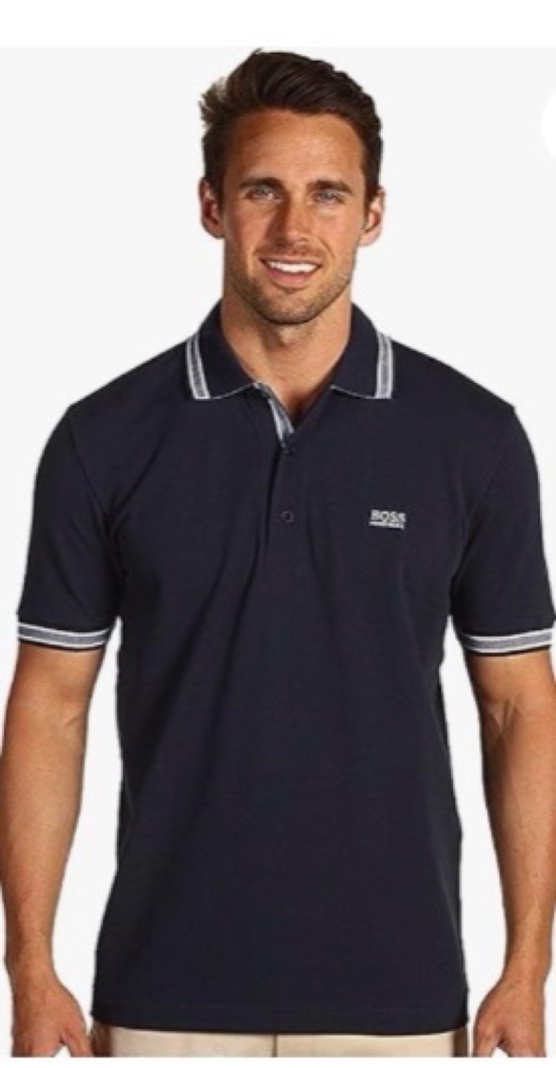 BOSS Paddy Cotton Polo Whale Blue MD