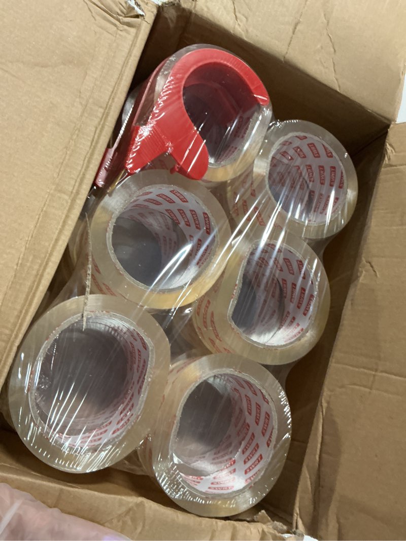 Condition photo showing New/Like New for swrt 2.7mil thick ultra clear packing tape, 12 rolls heavy duty packaging tape with 2 dispensers for shipping packaging moving mailing, thicker sealing tape-1.88" x 60 yards per roll, 720 total yards