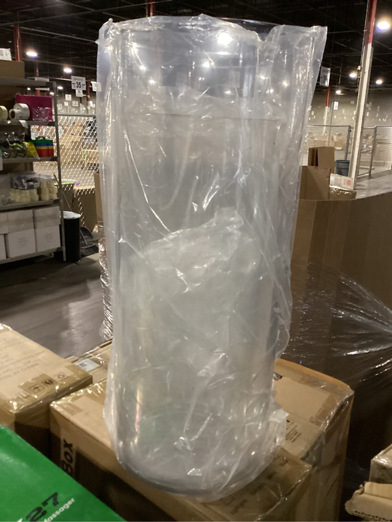Condition photo showing New/Like New for Extra Large Clear Acrylic Cylinder Flower Vase for Floor, 24 in Tall Big Wide Mouth Plastic Unbreakable Oversized Vases of 3 for Wedding Party Flower Shops (D 10", D 8", D 6" + 3 Holder) 3-xxxl Clear