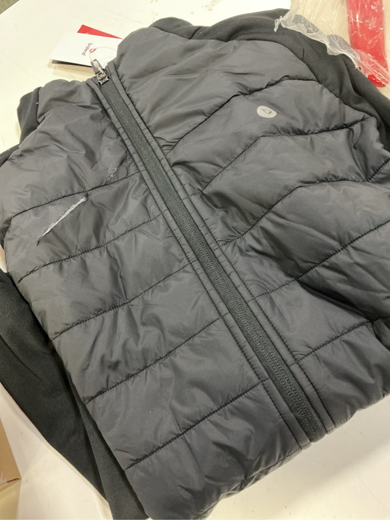 Condition photo showing As Is for baleaf Women's Running Jacket Winter Lightweight Water Resistant Puffer Coat Fall Cold Weather Hiking Zip Pockets Small Black
