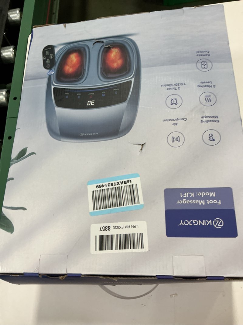 Condition photo showing New/Like New for KINGJOY Foot Massager with Heat for Neuropathy, [2025 Upgraded], Deep Kneading Shiatsu Foot Massager for Plantar Fasciitis, Fits Up to Men Size 14, Gifts for Women Mom Men Dad Seniors