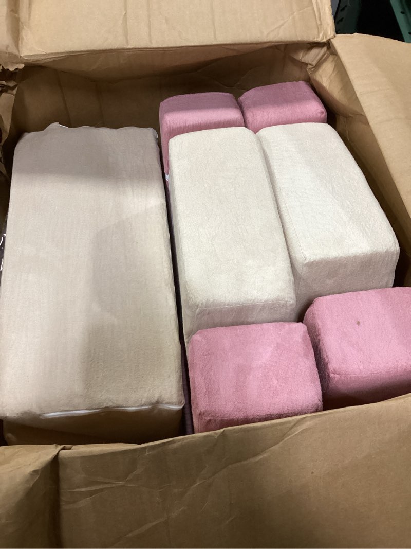 Condition photo showing As Is for Stmoze 13Pcs Pink Modular Kids Couch Fort for 8 Year Old,Kids Play