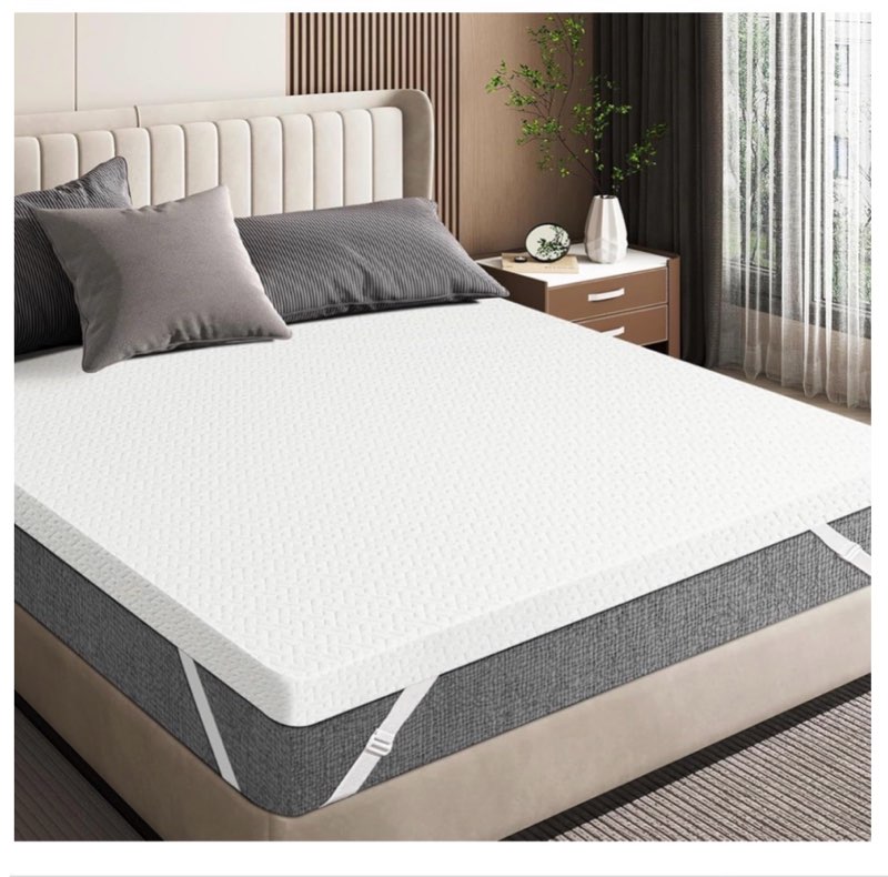 czpalo 3 inch gel memory foam mattress topper king, cooling mattress topper with removable & washable cover, certipur-us certified