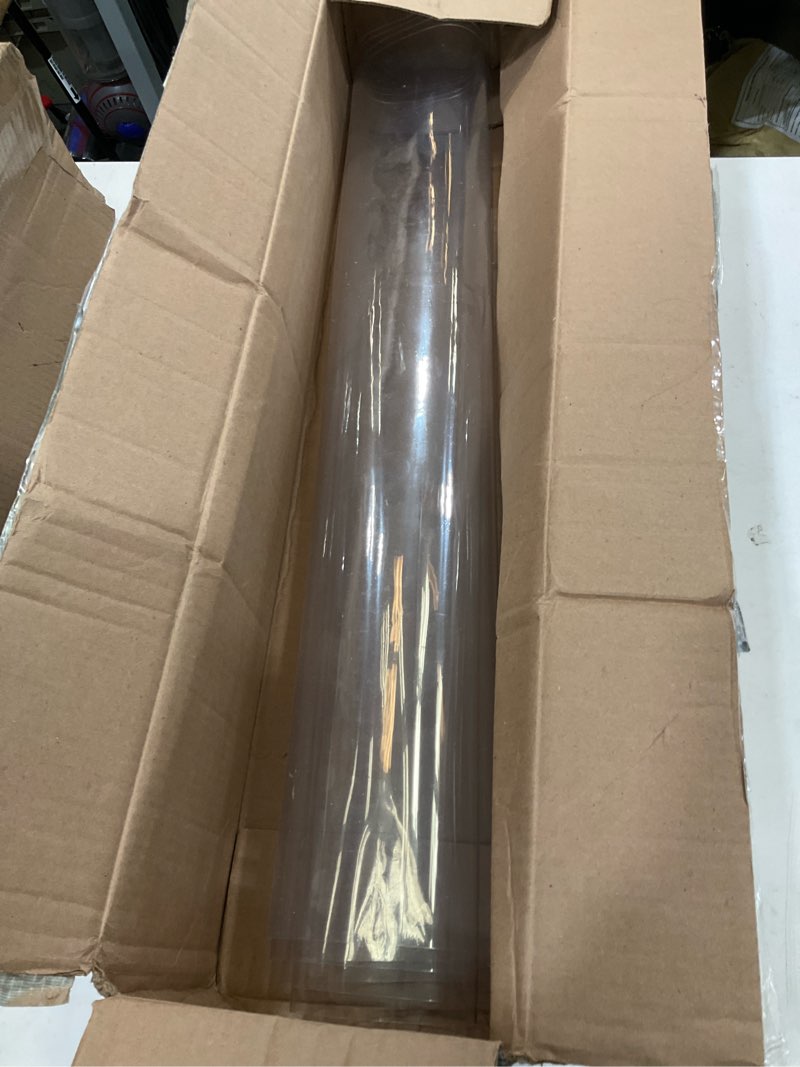 Condition photo showing As Is for lovepads clear desk mat 28 x 45 inch, 1.5mm thick clear table protector, waterproof plastic table cover protector, pvc desk protector mat, vinyl desk cover for desktop, coffee & dining table 28" x 45" (rectangular) clear 1.5mm