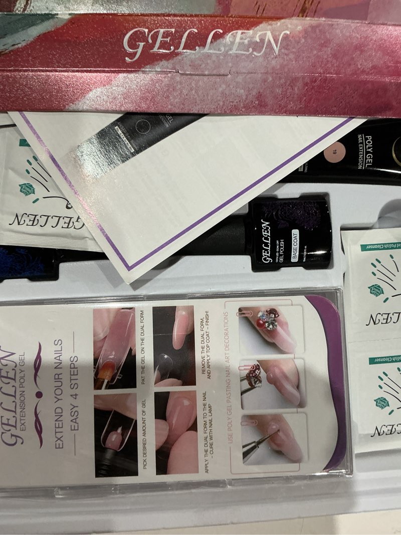 Condition photo showing Good Condition for gellen professional poly gel nail extension kit uv led quick building gel