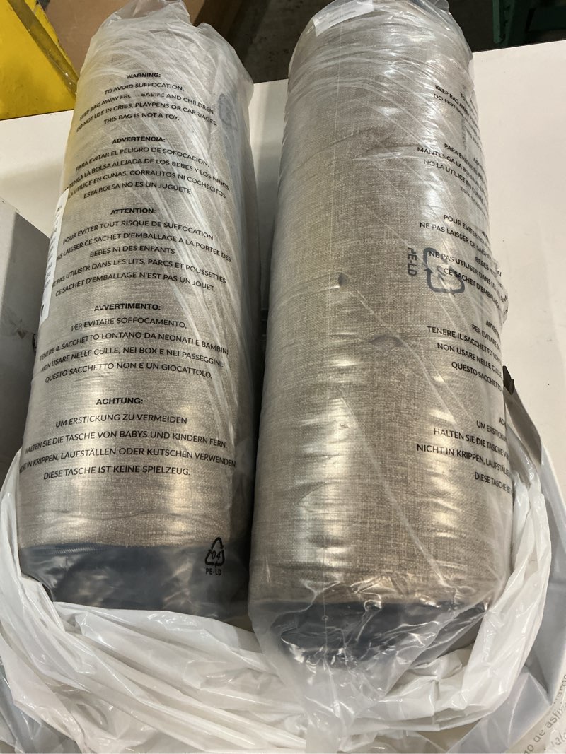 Condition photo showing New/Like New for chair cushions for dining chairs, dining chair cushions, tufted indoor chair pads with ties & non slip backing, seat cushions for kitchen chairs 16.5” x 16.5” x 3.5”, set of 4, khaki khaki pack of 4