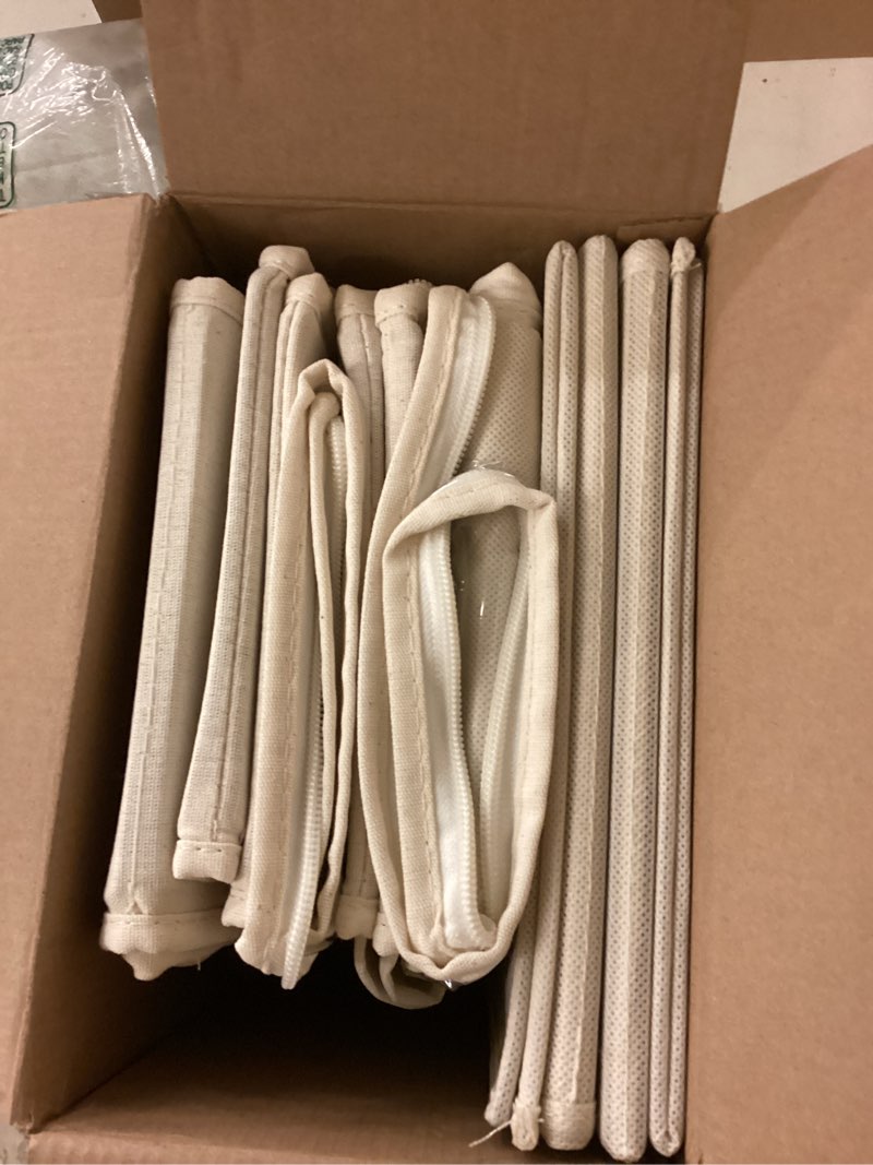 Condition photo showing New/Like New for storageworks under bed storage containers with handles and label holder, 2 pack ultra-thick fabric underbed bins, closet organizer for clothes, blankets, sweater beige medium