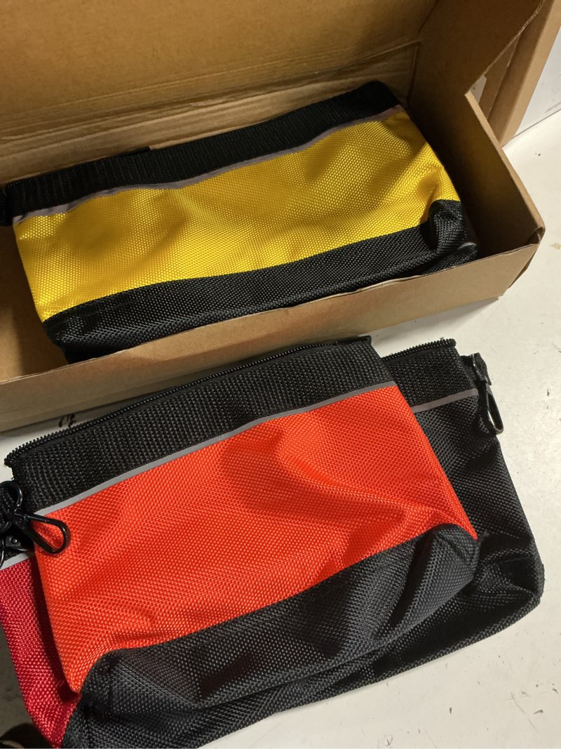 Condition photo showing Good Condition for ticonn tool pouches with zipper, 1680d oxford small tool bags, waterproof utility bag zipper pouch for tool organizers and storage (9 pack combo) colored, 9 pack combo