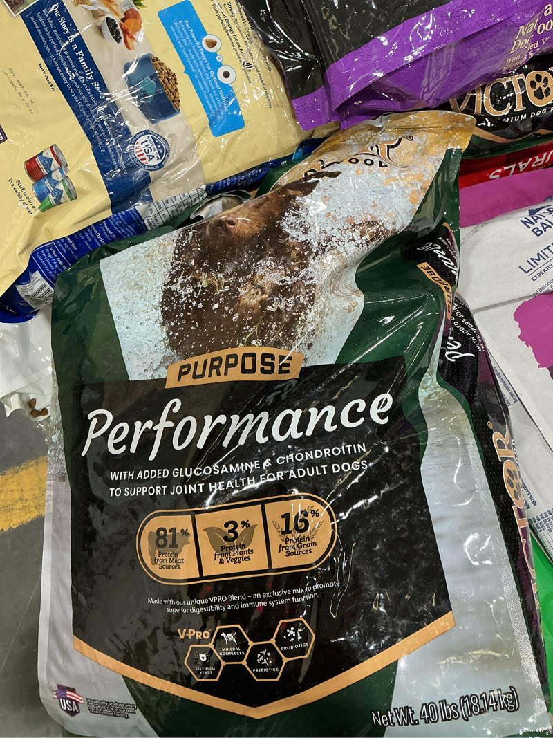 Condition photo showing As Is for victor super premium dog food – performance dry dog food from beef, chicken and pork meal – 26% protein for active adult dogs – includes glucosamine and chondroitin for hip and joint health, 40lbs 40 pound (pack of 1)