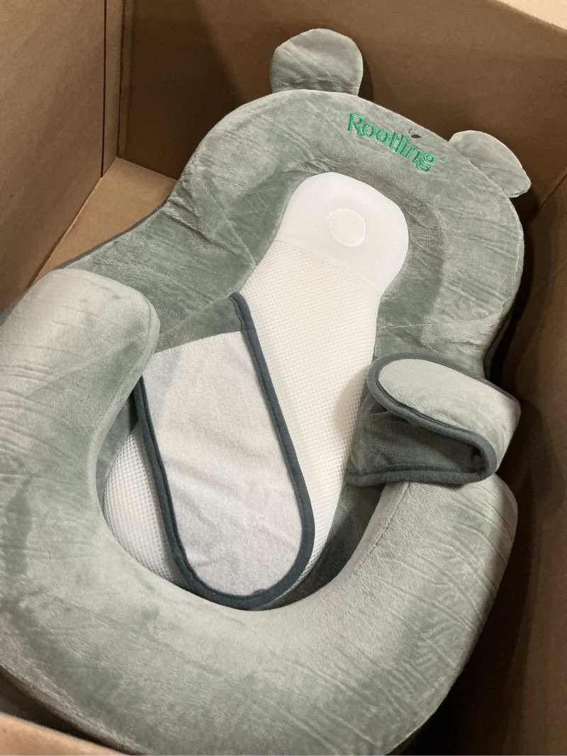Condition photo showing Good Condition for rootling baby feeding pillow, anti overflow feeding pillow for reducing spit-up, safety nursing pillow, baby lounger reflux wedge breastfeeding, removable top and bottom(gray, small)