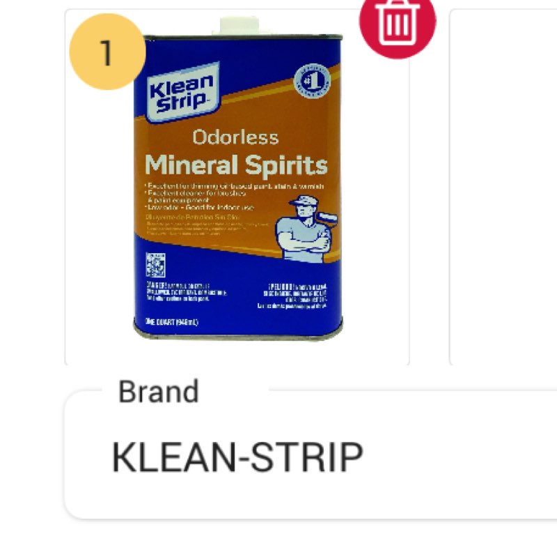 Klean Strip Odorless Mineral Spirits 1 Quart