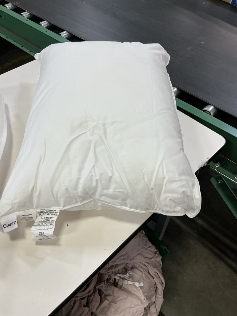 Condition photo showing Good Condition for ultra thin flat soft bed pillows queen size set of 2 pack for sleeping 20"x30", hypoallergenic skin friendly machine washable