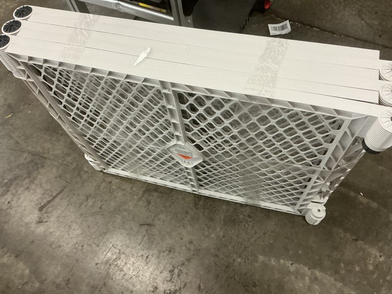 Condition photo showing As Is for toddleroo by north states superyard explorer baby play yard, color gray, plastic material, ages 0+