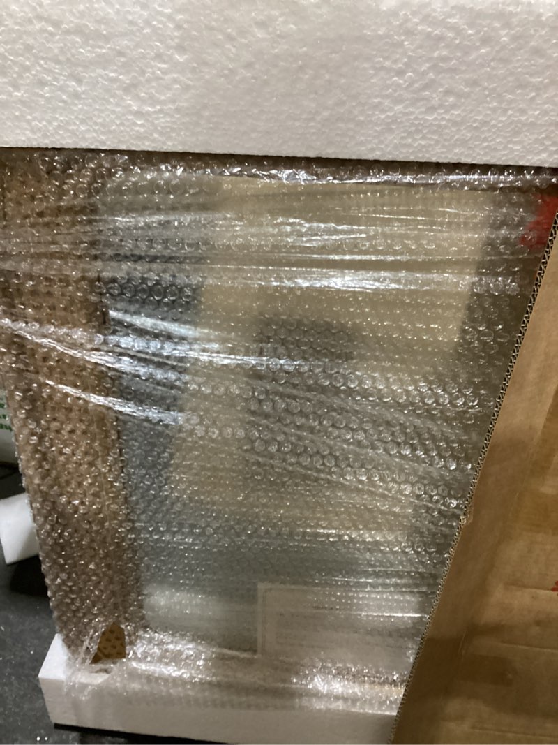 Condition photo showing New/Like New for Micasso Round Rattan Wall Mirror: 30" Purely Handmade Wooden Frame Wicker Mirror - Rustic Shabby Chic Boho Bamboo Mirrors for Farmhouse/Bathroom/Bedroom/Living Room/Entryway/Home Decor 30"L x 30"W