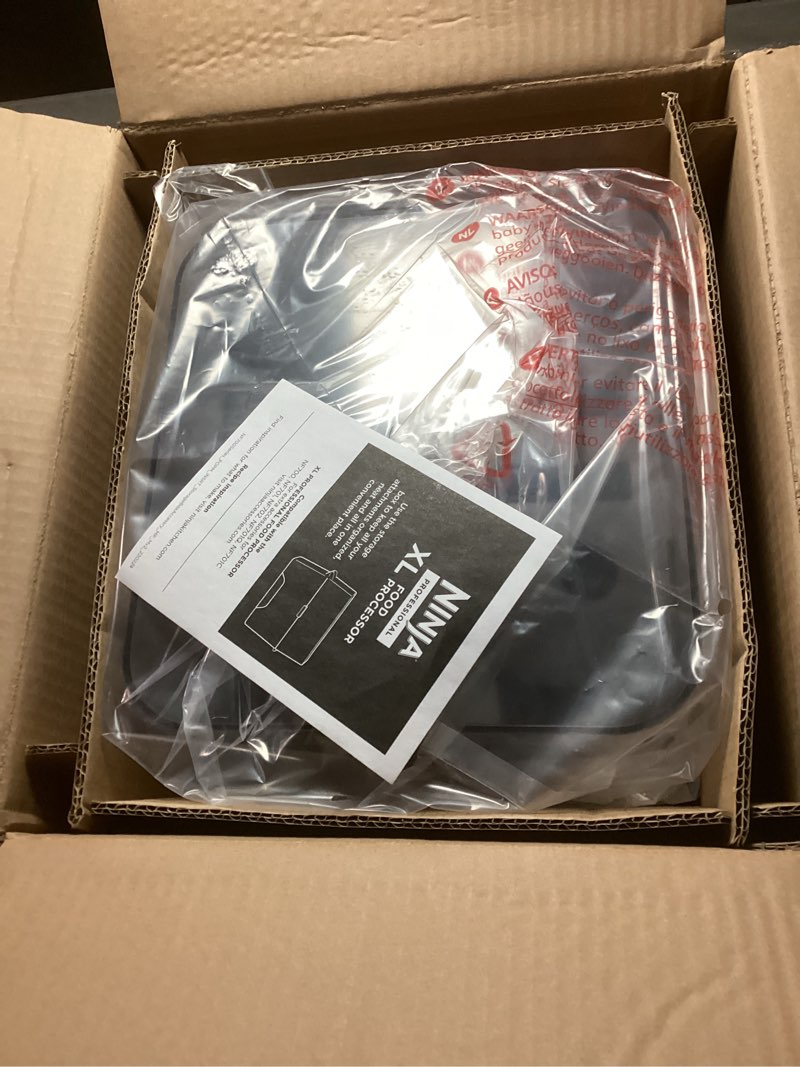 Condition photo showing As Is for ninja xsknf70sbx professional xl food processor storage box, (compatible with nf700 ninja food processors : specifically for storing dough blade, chop blade, & discs)., gray