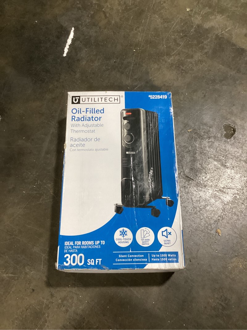 Condition photo showing Good Condition for Utilitech 1500 -Watt Oil-filled radiant Utility Indoor Electric Space Heater with Thermostat Item #5228419 | Model