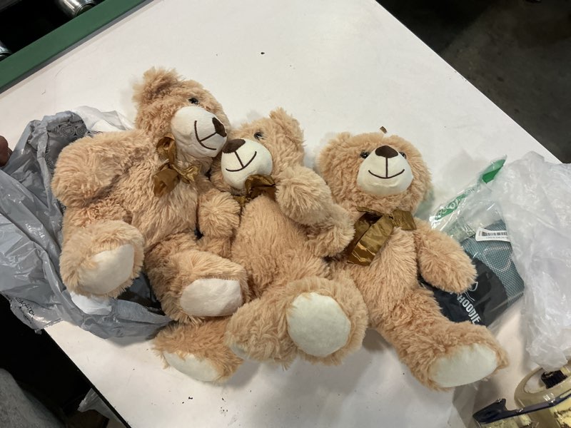 Condition photo showing Good Condition for maogolan 3 pieces bulk teddy bears stuffed animals baby shower, soft small stuffed teddy in bulk, 13.5" cuddly mini teddy bears centerpiece,wedding,party,engagement tan-3pcs
