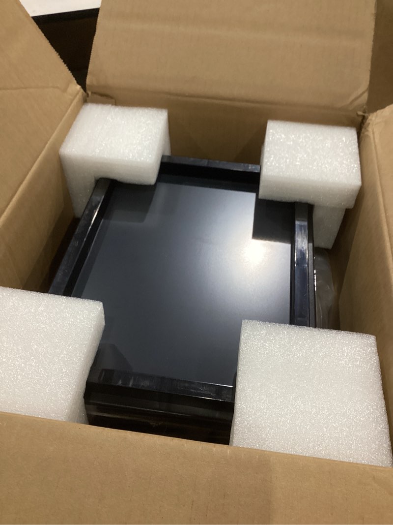 Condition photo showing As Is for AQQA 3.7 Gallon Aquarium Starter Kit Small Glass Fish Tank with Filter and Light (10 Colors Adjustable) Desktop Self-Cleaning Betta Fish Tank Kit Office & Home Decor Idea (Black)