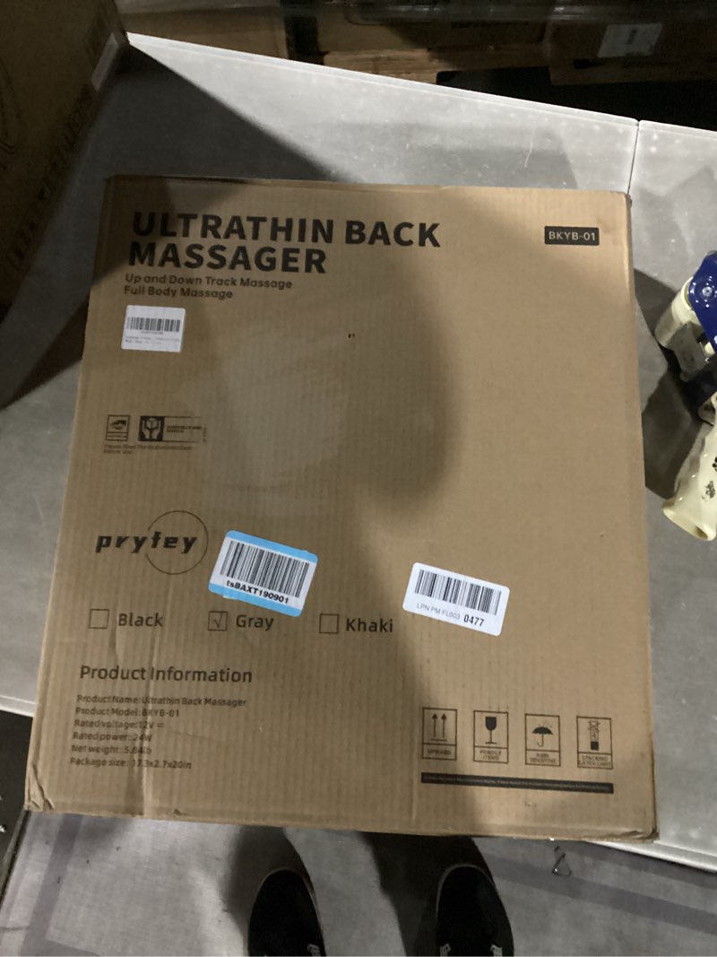 Condition photo showing New/Like New for Back Massager, Rolling Up and Down Back Massager with Heat, Back Massage 4D Kneading for Pain Relief Deep Tissue, Ultrathin Shoulder Massager Gift for Women Men Parents Christmas, Grey
