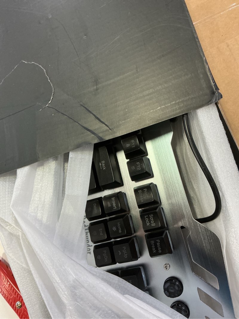 Condition photo showing Good Condition for RedThunder K900 Gaming Keyboard, RGB Backlit Semi-Mechanical with Wrist Rest, Water-Resistant USB Wired Hybrid Ergonomic, Teclado Gamer for Desktop Computer PC Mac PS4