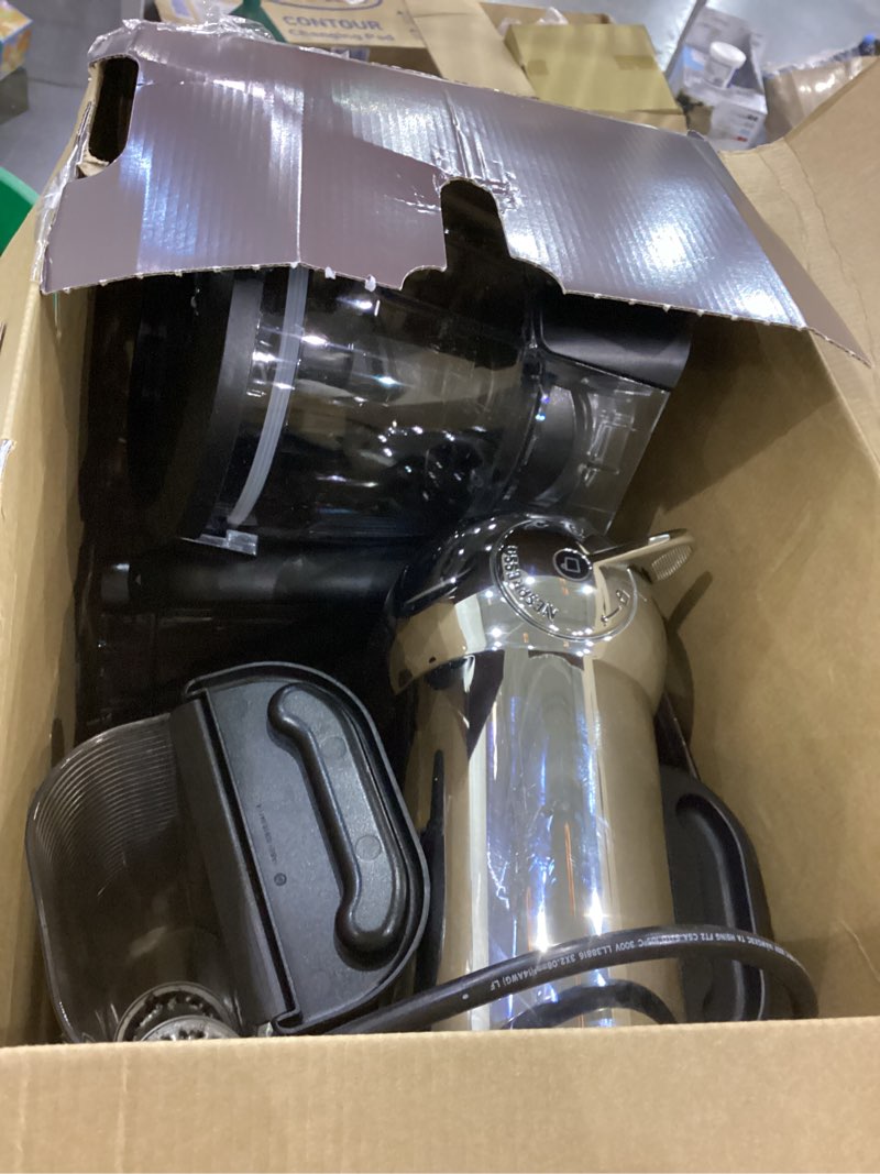 Condition photo showing As Is for Nespresso Vertuo Coffee and Espresso Maker by Breville, Matte Black with Aeroccino Milk Frother Machine + Milk Frother Black