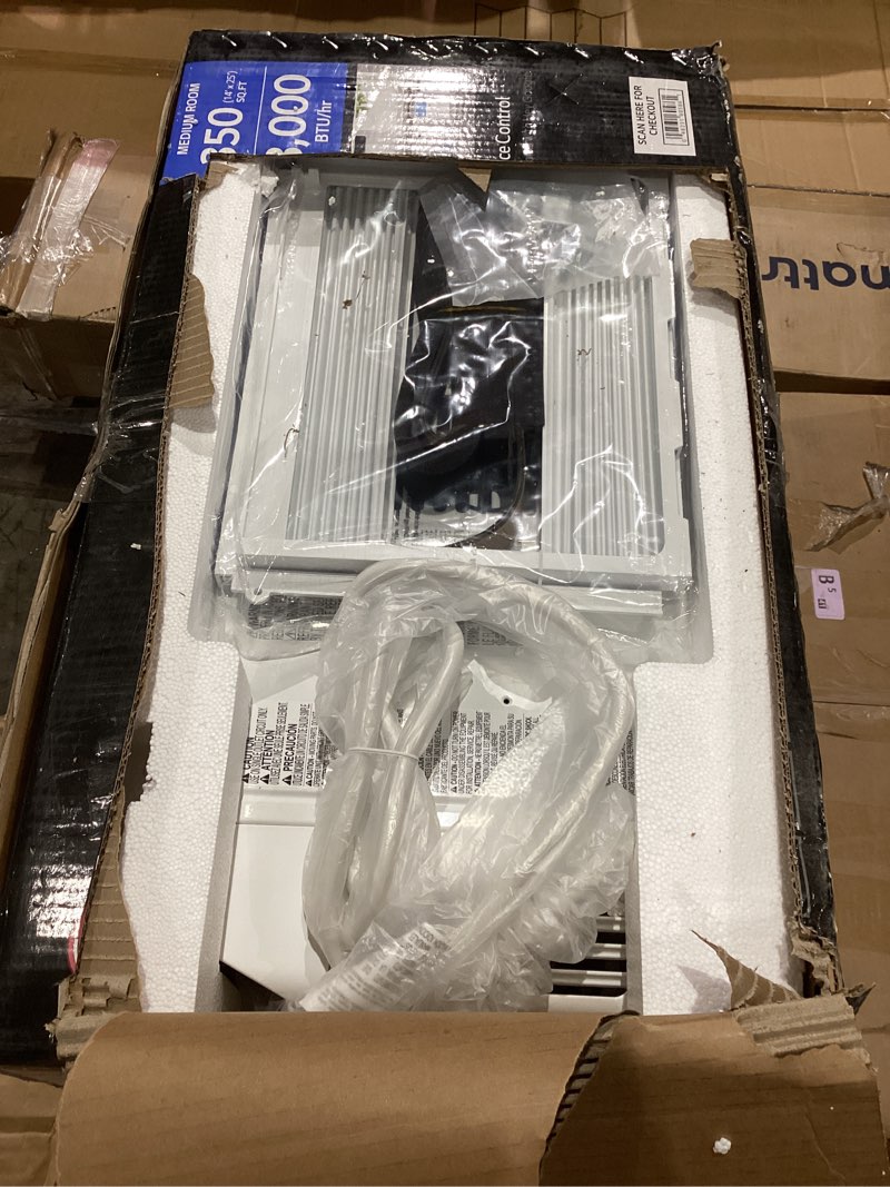 Condition photo showing Good Condition for lg 8,000 btu dual inverter smart window air conditioner, 115v, cools 340 sq. ft. for bedroom, living room, apartment, quiet, energy star, works with lg thinq, amazon alexa and hey google, white