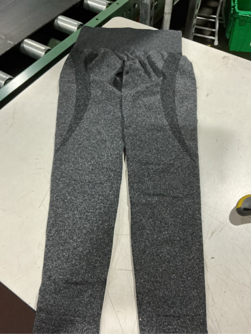 Condition photo showing Good Condition for senban women's high waisted leggings seamless workout gym yoga pants tummy control smile contour activewear tights medium b dark grey