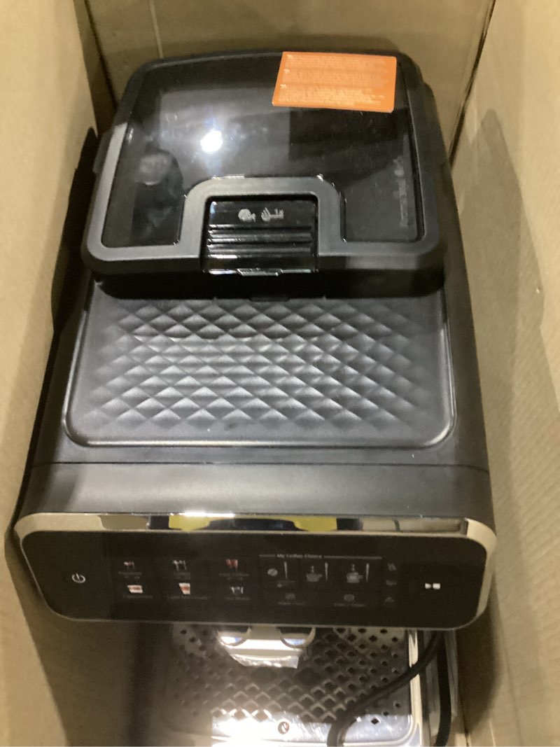 Condition photo showing As Is for Missing tank!!! Not tested!!! Philips 3300 Series Fully Automatic Espresso Machine with LatteGo Milk System and integrated grinder, 6 Hot & Iced Coffee Pre-Sets, 40% Quieter SilentBrew, 15-Bar Pressure, Glossy Black (EP3341/50) Glossy Black Latte Go