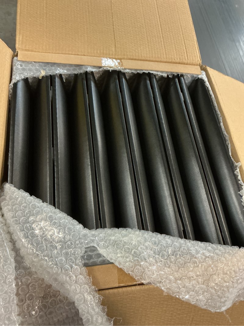 Condition photo showing Good Condition for Upholstered Headboard Panels, 12 Panels Sized 7.8" x 15.7" Peel and Stick Padded Wall Panels for Kids, 3D Anti-Collision Wall Mounted Bed headboard for Full, Black 12 Pack Full & Queen Black