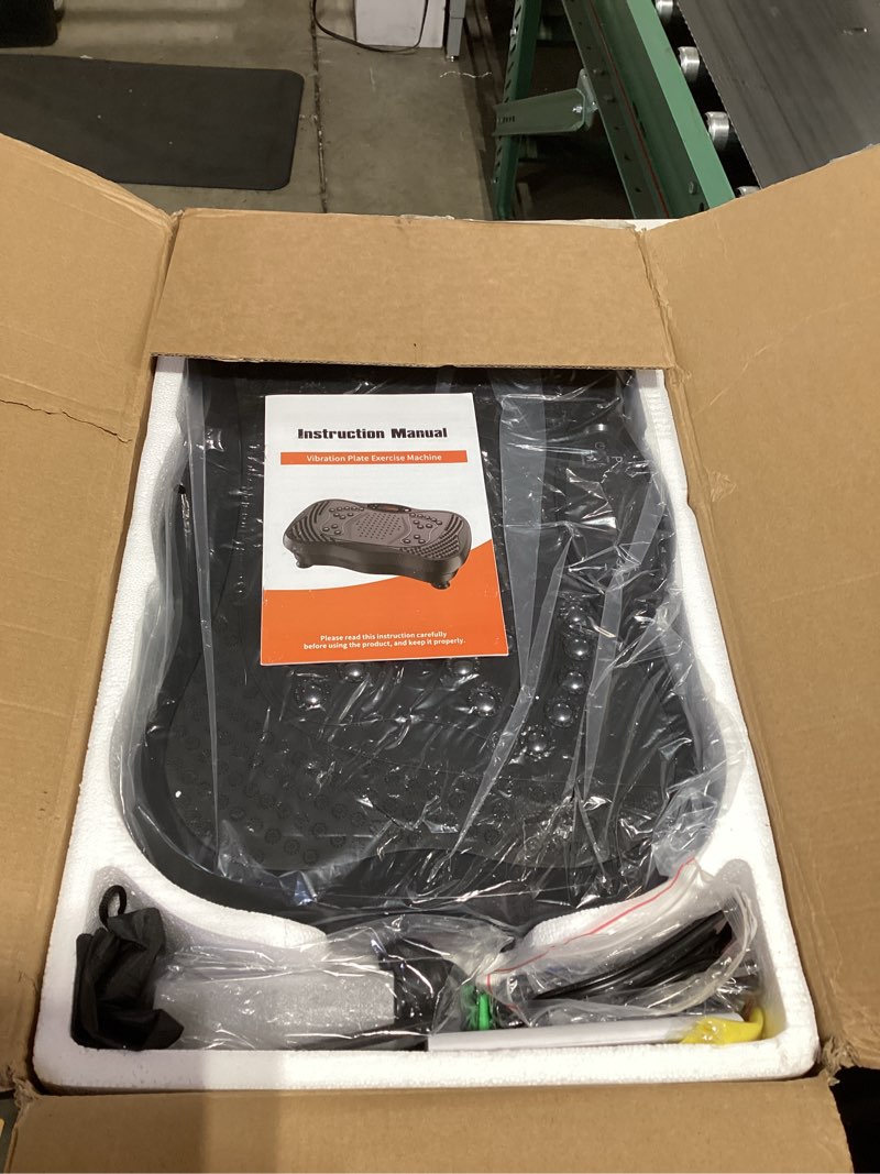 Condition photo showing Good Condition for Vibration Plate Exercise Machine, 130 Levels Full Body Workout Vibrating Plate for Lymphatic Drainage Weight Loss, 450 Lbs Capacity Shake Fitness Platform with Resistance Bands Bluetooth for Women Men