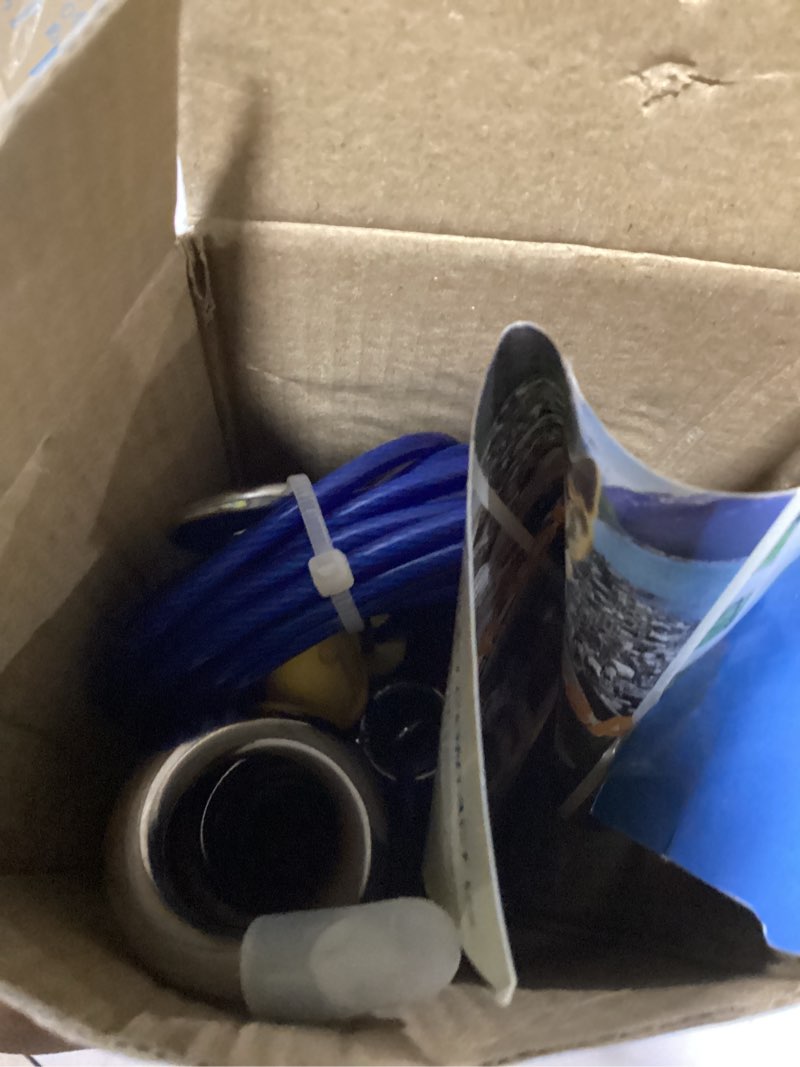 Condition photo showing Good Condition for petbobi dog tie-out cable and stake - 30ft heavy duty cable with spring, no tangle, 16in ground stake, ideal for yard, camping and beach, suitable for small medium large dogs up to 120 lbs, blue 30 ft (120 lbs) blue