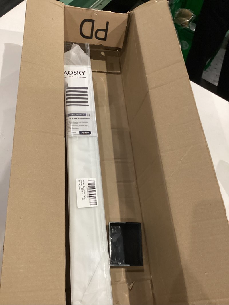 Condition photo showing Good Condition for AOSKY Cordless Zebra Blinds for Windows Pull Down Roller Window Shades Dual Layer Light Filtering Privacy for Day and Night, Free-Stop Door Shades for Home Easy to Install (20" W X 72" H, Beige) 20"W x 72"H Beige