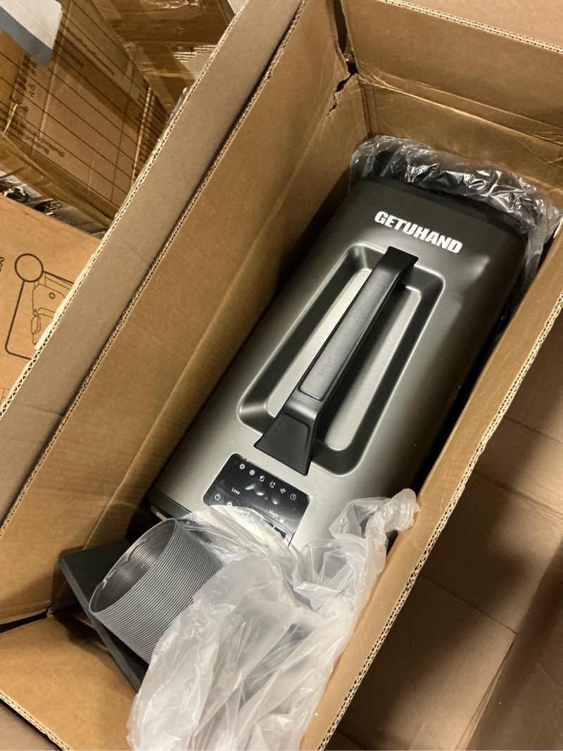 Condition photo showing As Is for portable tent air conditioner for camping, 5200btu fast cooling quiet small light air conditoning 400w low power for rv, truck, van black grey