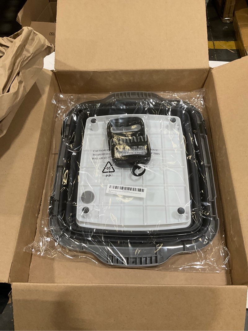 Condition photo showing New/Like New for MAYALEAD BBQ Prep Tub with 2 Pcs Meat Shredder Claws, Collapsible Cutting Board, Cutting Board with Locking Lids, Drip Easy BBQ Prep Tub with lid-XL Size (Orange)