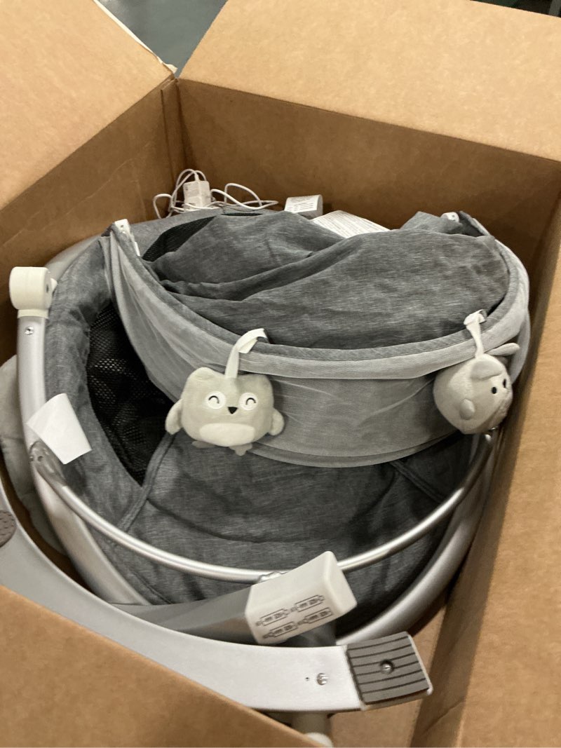 Condition photo showing As Is for Baby Swings for Infants, Remote Control Baby Swing(Gray)