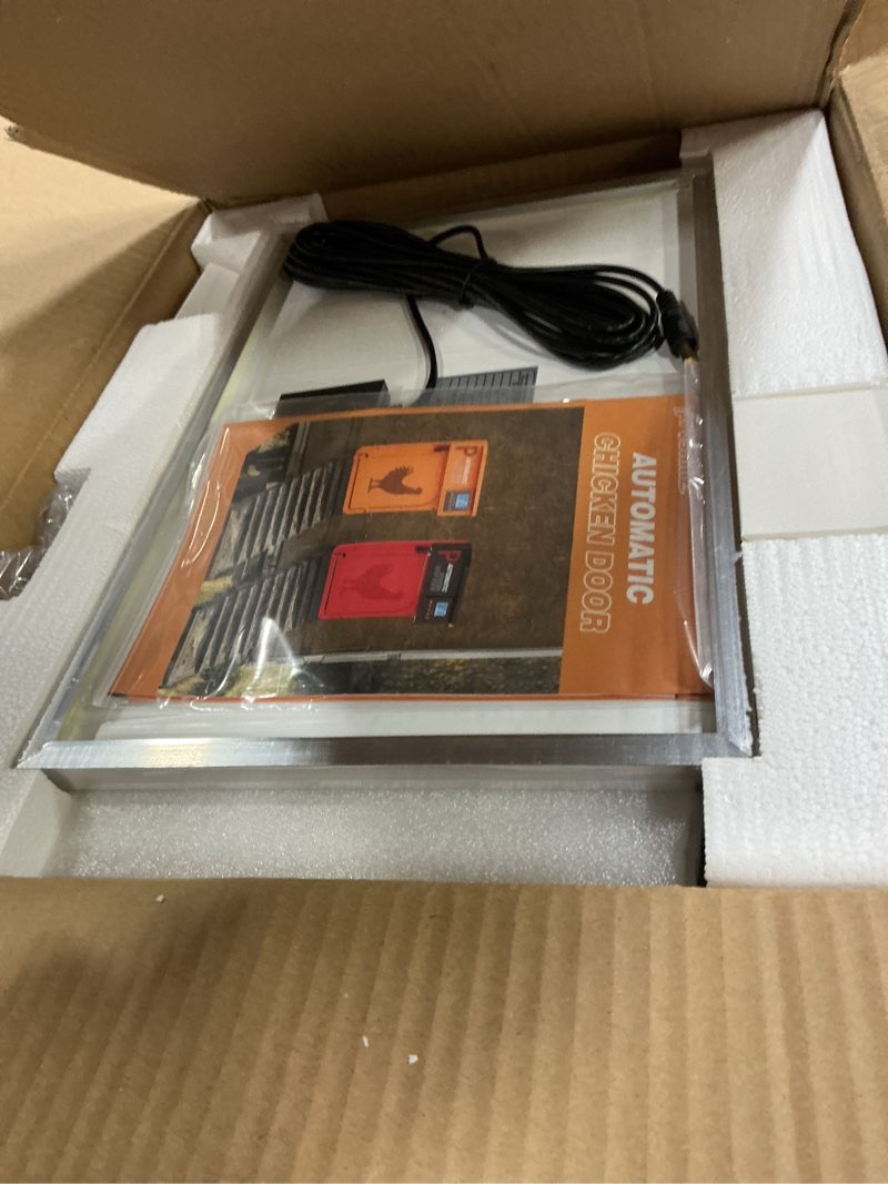 Condition photo showing New/Like New for Upgrade Door Opening, Automatic Chicken Coop Door, Solar Powered Chicken Coop Door, Light Sensor&Timer, Remote Control, Multiple Power Options with Solar Panel